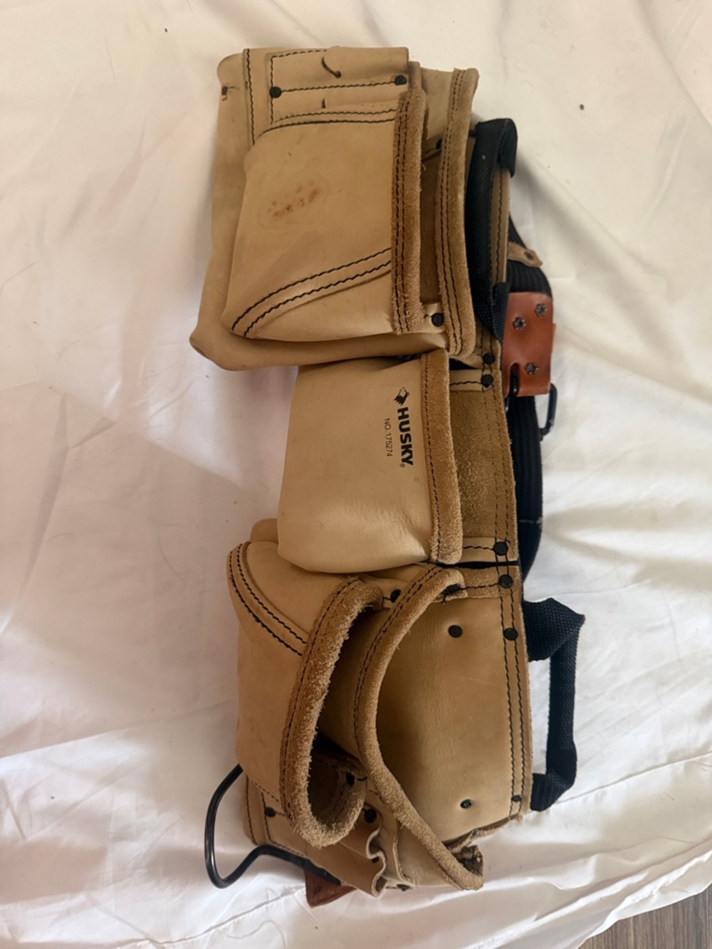 Sky Tan Leather Tool Belt Pouch - Men's Belt Bag